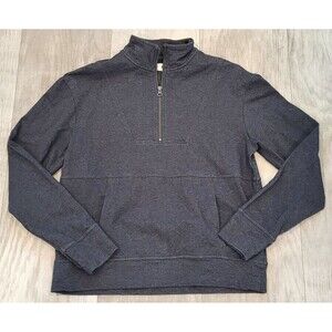 Pact Size S Gray 1/4 Zip Sweatshirt Jacket Mock Neck Pullover Pockets Organic